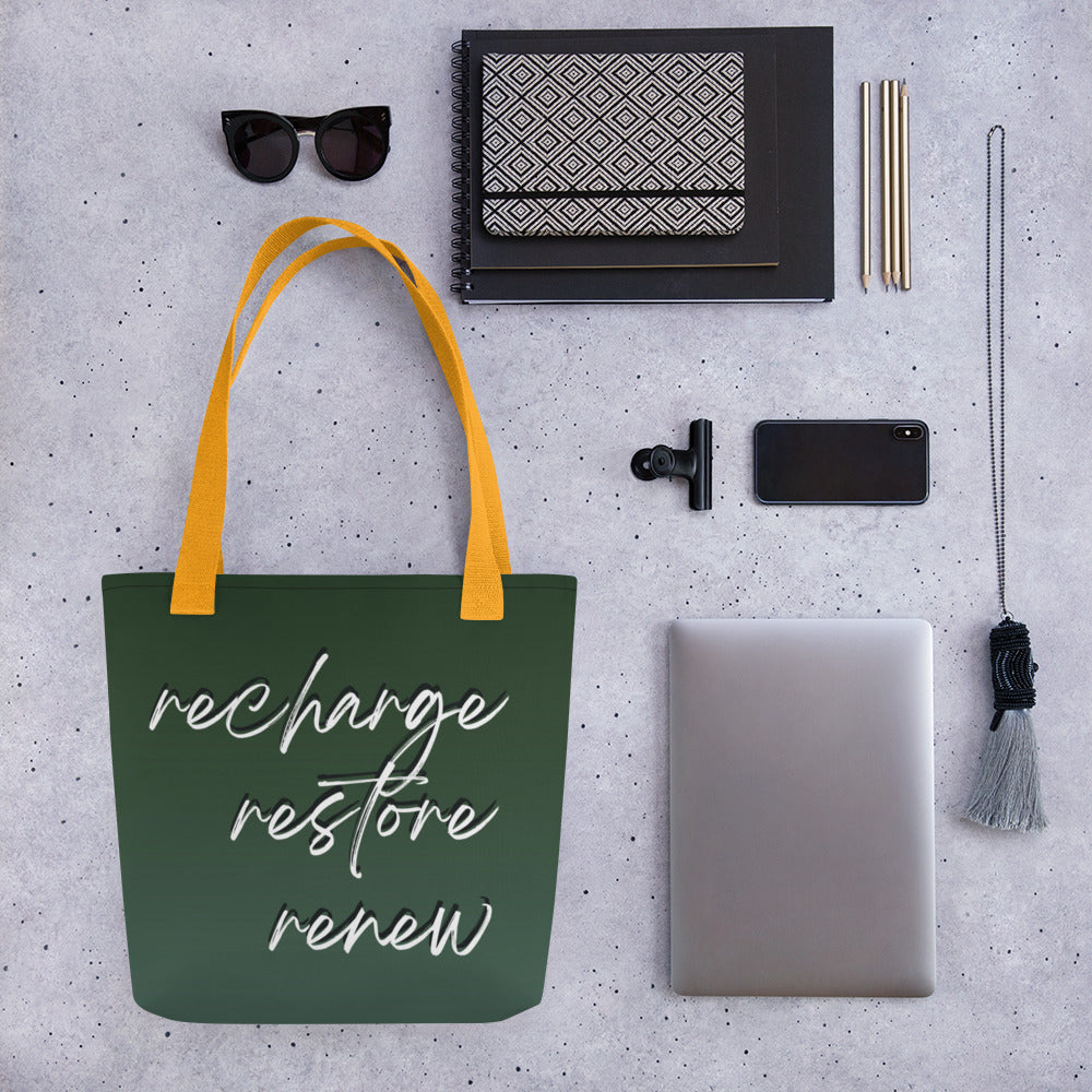 Recharge Restore Renew Urban Essentials Tote