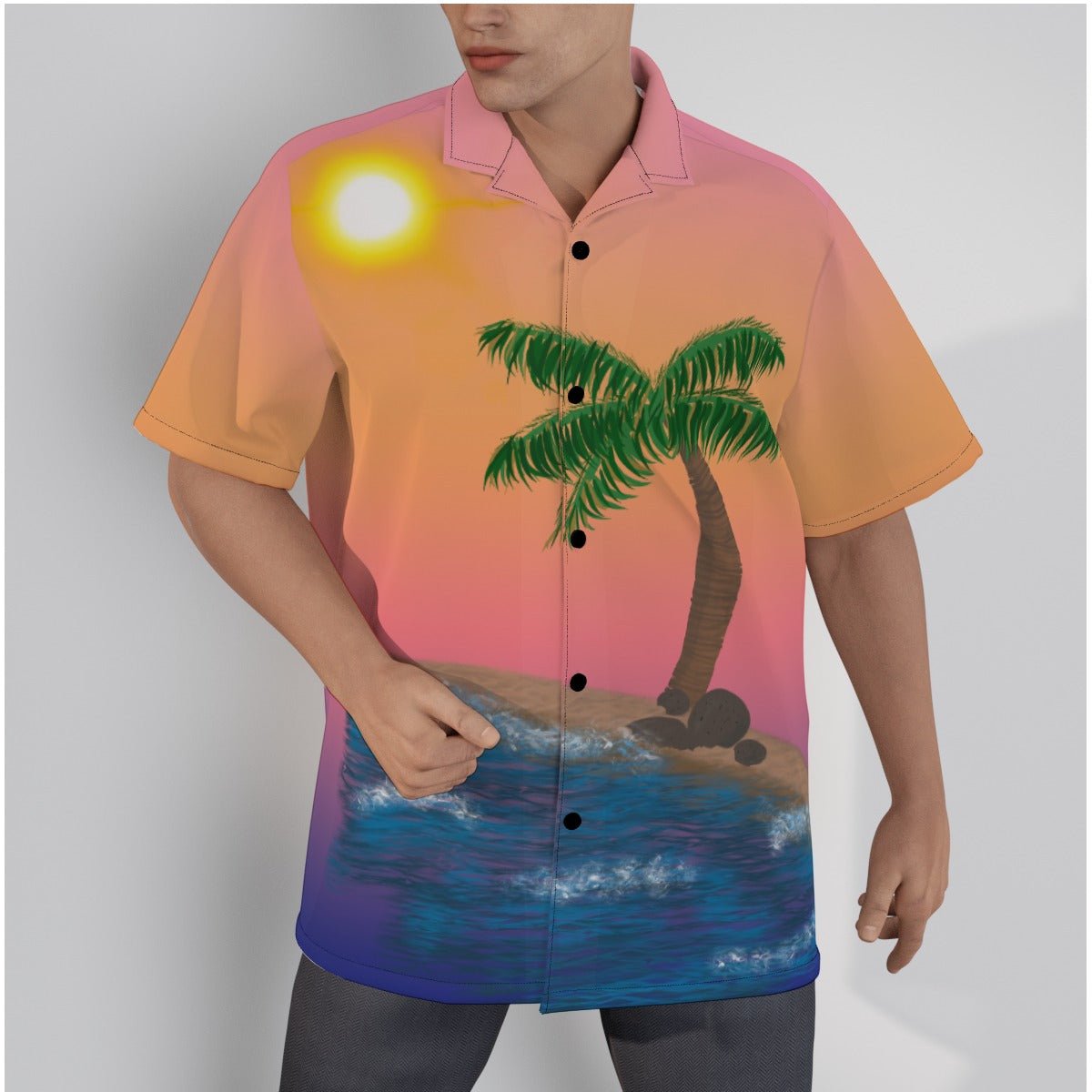 Beachy Vibes Sunrise Hawaiian Shirt - Fox & Joy