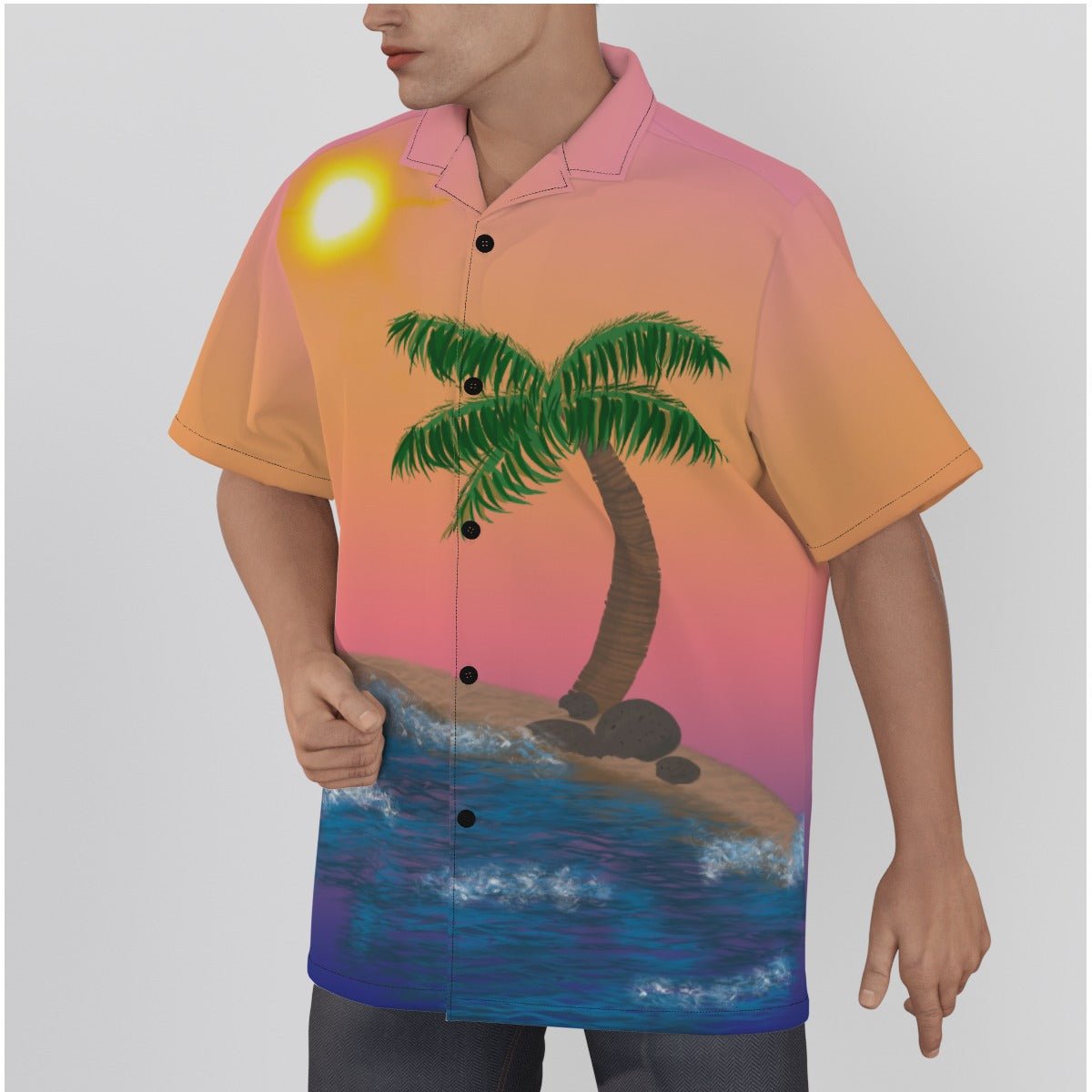 Beachy Vibes Sunrise Hawaiian Shirt - Fox & Joy