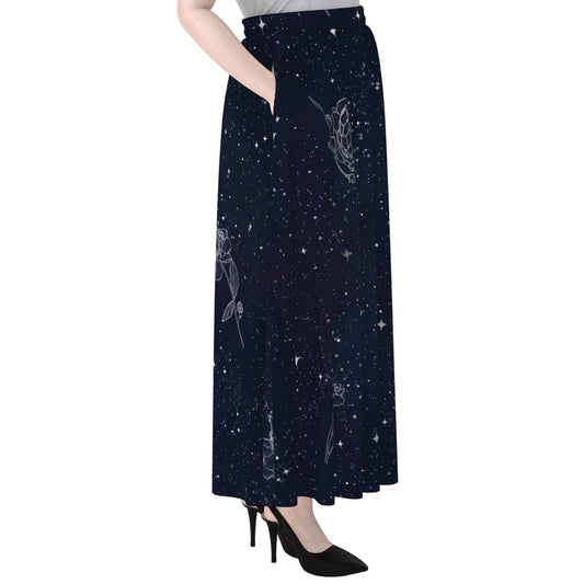 Flower Constellation Women's Long Chiffon Skirt - Fox & Joy
