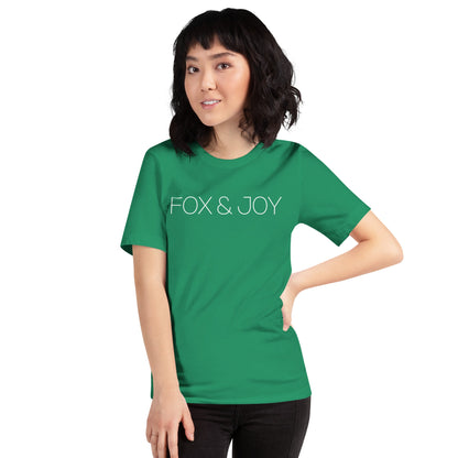 Fox & Joy Text Logo Neutral Cut Tee - Fox & Joy