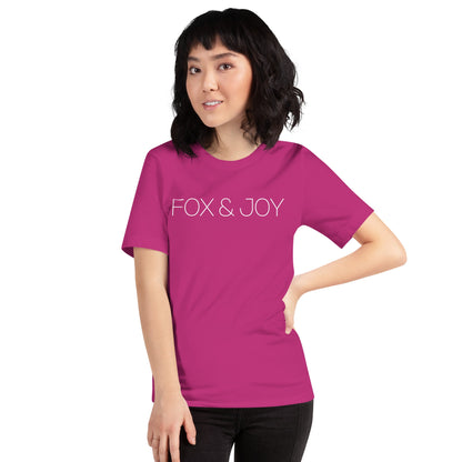Fox & Joy Text Logo Neutral Cut Tee - Fox & Joy