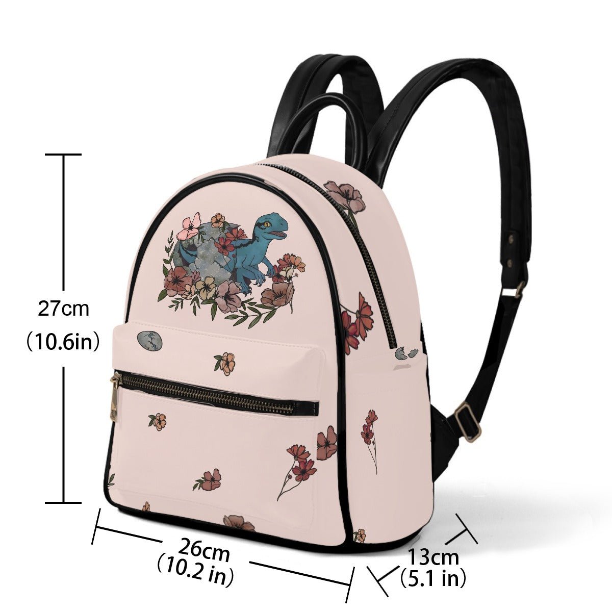 Prehistoric Pink Cosmo The Baby Dino Backpack Purse - Fox & Joy
