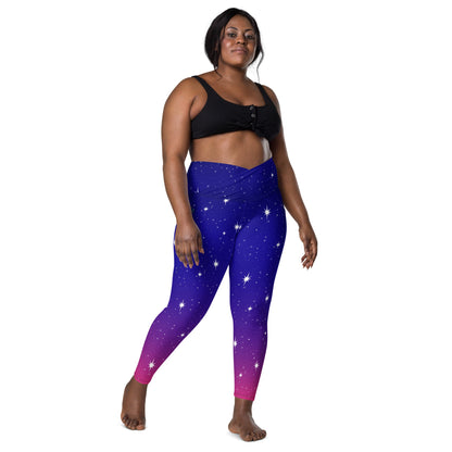 Stellar Comfort Crossover leggings with pockets - Fox & Joy