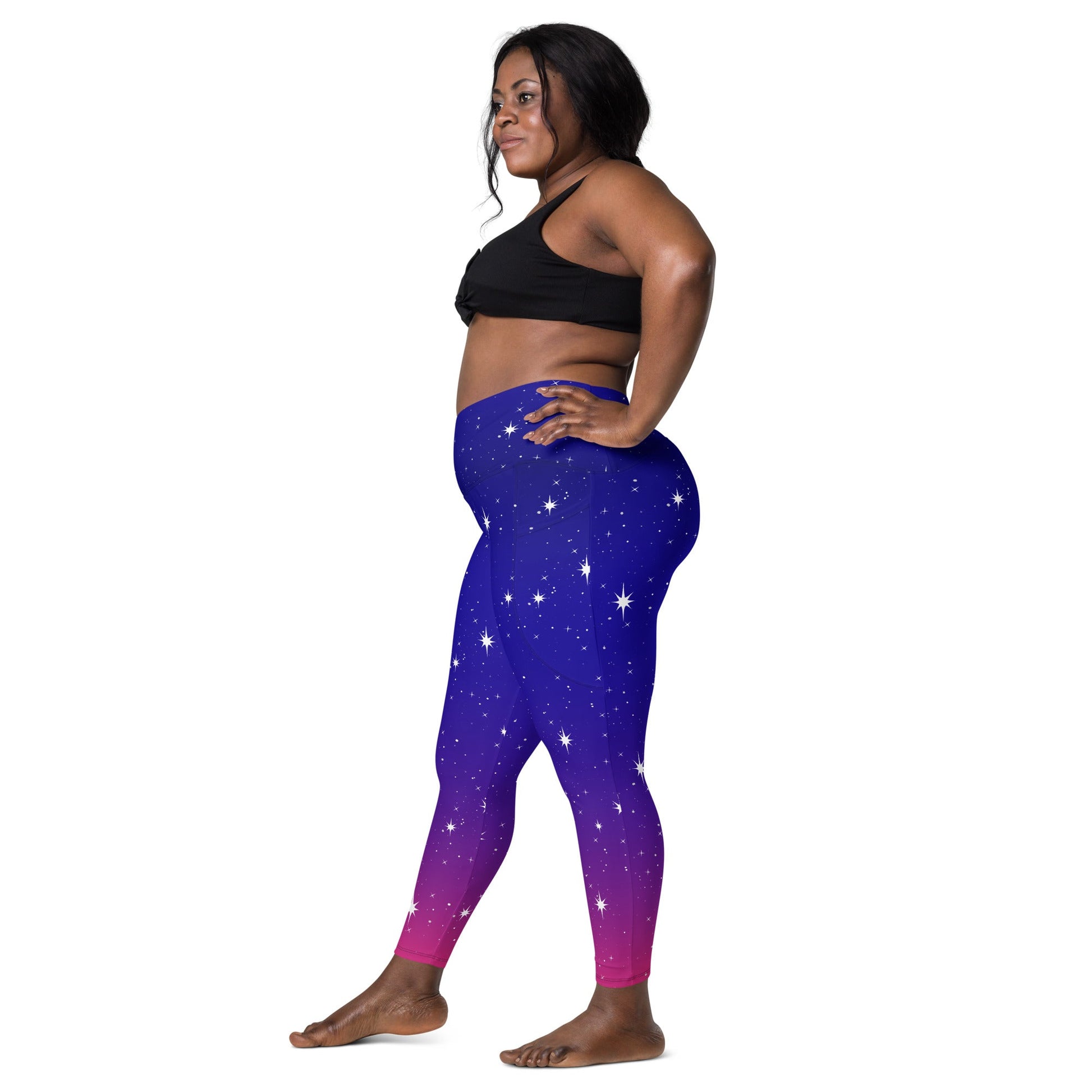 Stellar Comfort Crossover leggings with pockets - Fox & Joy