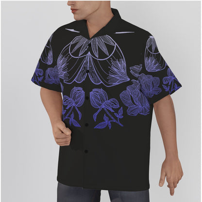 Winged Things Blue Moth Hawaiian Shirt - Fox & Joy