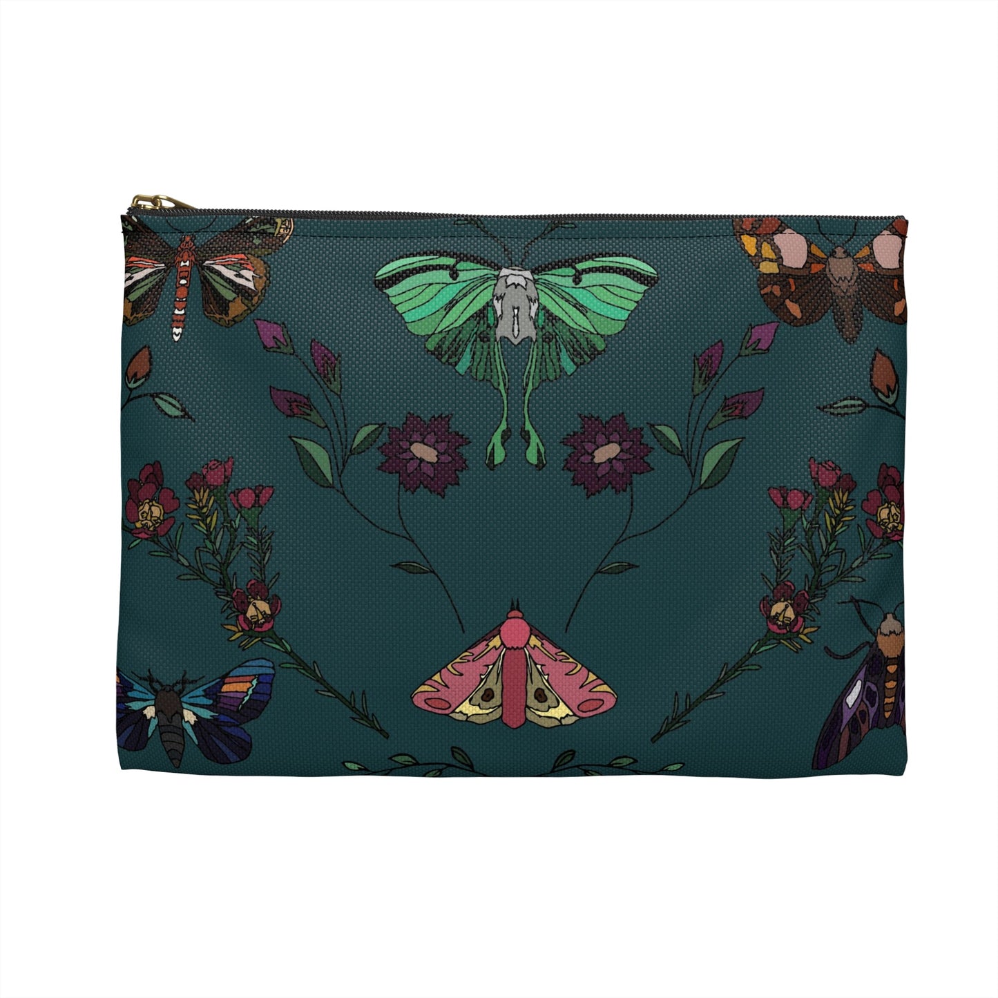 Winged Things Teal Accessory Pouch - Fox & Joy
